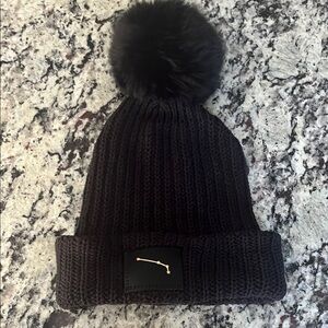 Love Your Melon Arias Zodiac Black Knit Beanie